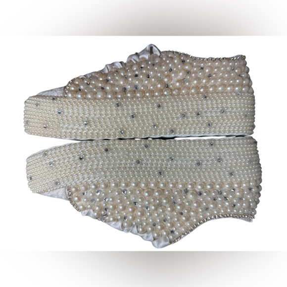 Stilo Cream Textured Espadrilles with Shimmery Finish|Made in Turkey. - Picture 9 of 12